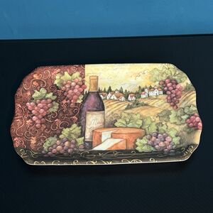 Keller Charles of Philadelphia Tuscan Wine Vineyard Serving Tray - Grapes & Wine